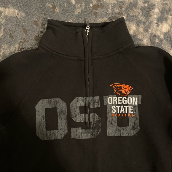 Oregon State University Black quarter zip sweatshirt - Picture 4 of 7